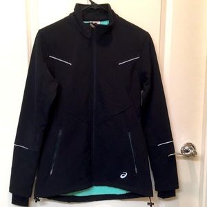 NWOT Lightweight running jacket | Black & Teal | ASICS | Size Small